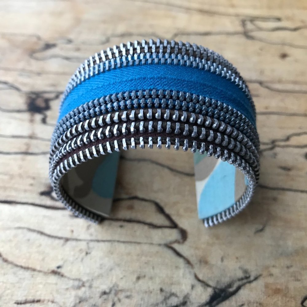 Edgy Zipper Cuff Bracelet
